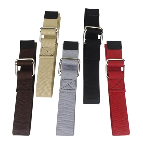 TopHomer Canvas Belt with Silver Double Ring, Men & Women Adjustable Web Belt, 1.50" Wide 43.31" Extra Long Solid Color2
