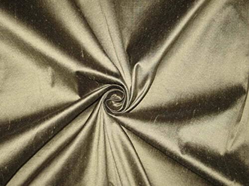 Tissu Dupioni en pure soie argenté fumé anti-plis pour tailleur sur mesure