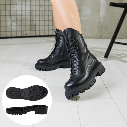 Suela de caucho para reemplazo de zapatos, 1 par, negro, mujer miniatura 6