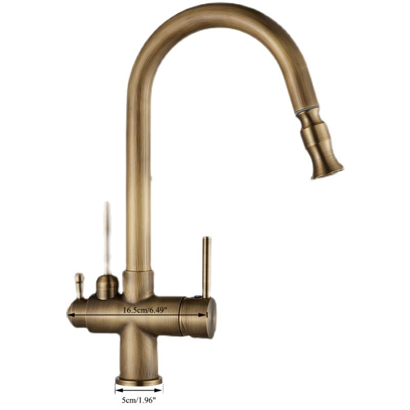 Purificateur eau cuisine intégré sur robinet mitigeur rotatif double sortie eau pure
