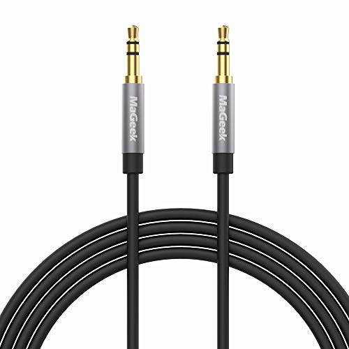 MaGeek Câble Audio Auxiliaire de 3,5 mm (3,0 mètres) Extra Long Câble audio stéréo Mâle vers Mâle pour les écouteurs Beats, iPhone, iPod, iPad,...