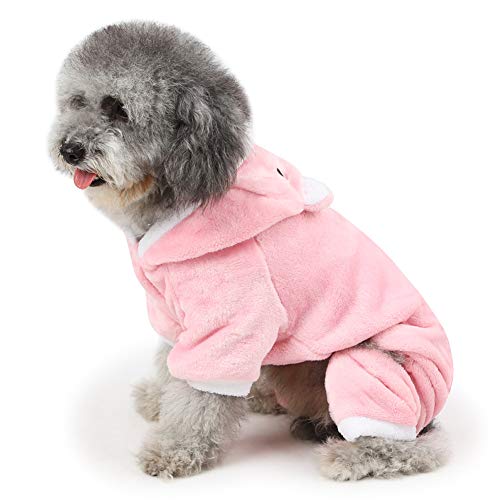 Disfraz de cerdito para perro talla M color rosa miniatura 3