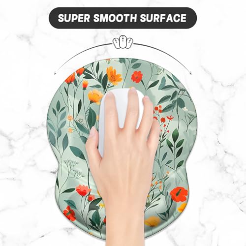 Tapis de souris ergonomique de haute qualité, surface lisse et base PU stable - 4
