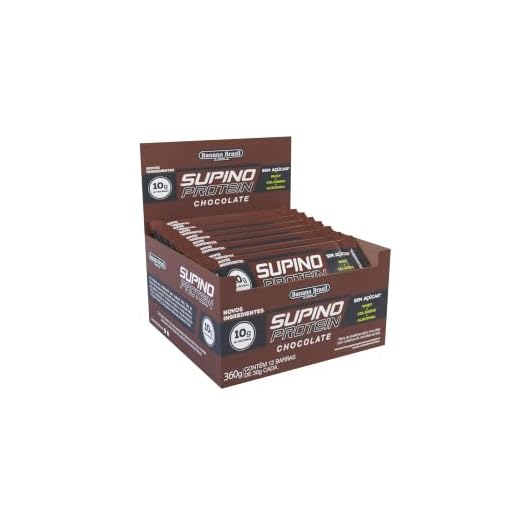 Banana Brasil Display Barra De Proteína Supino Protein Chocolate - 12 Unidades De 30G