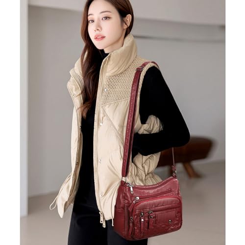 2024 Shoulder Bag Versatile Trendy Leather Bag Multi Compartment Crossbody Bag for Women Versatile Fashion Bag3