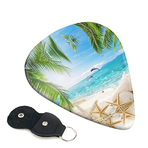 Starfish Beach Sea Palms Lot de 6 médiators pour guitare acoustique, guitare électrique, basse, ukulélé – fin, moyen et… - Les Beatles, Paul McCartney, John Lennon, RIngo Starr, George Harrison Starfish Beach Sea Palms Lot de 6 médiators pour guitare acoustique, guitare électrique, basse, ukulélé – fin, moyen et…