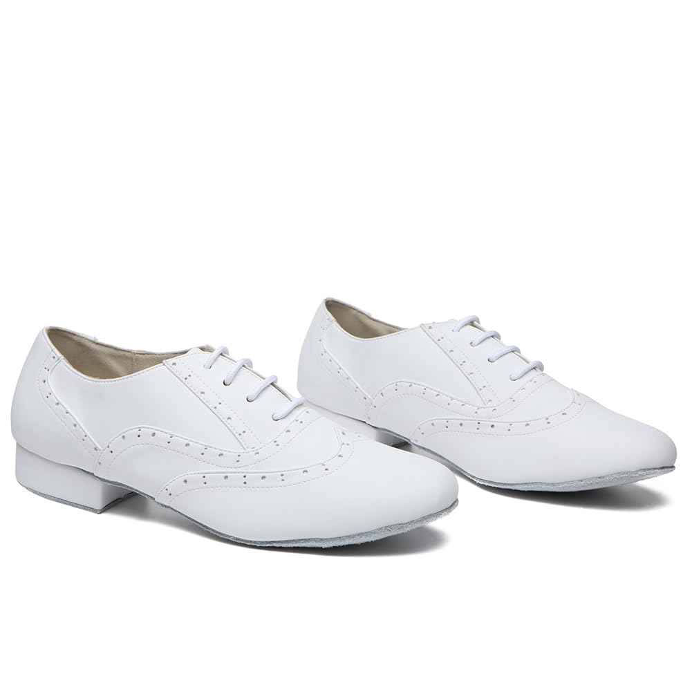 SWDZM Scarpa da Ballo Latino Americano Uomo Vernice per Salsa Tango Jazz di Pratica di Danza Scarpe