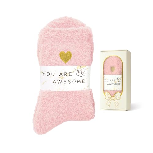 Image of American Trends Coral Fleece Cloud Fuzzy Socks Ultra-Soft Warm Sleep Socks Cozy Unisex Self-Care Gifts Boo Basket Stuffers