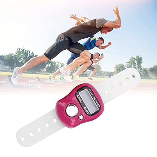 Contador de mão, tela LCD de resposta rápida de 5 dígitos Contador de dedo fixo com cinto de silicon