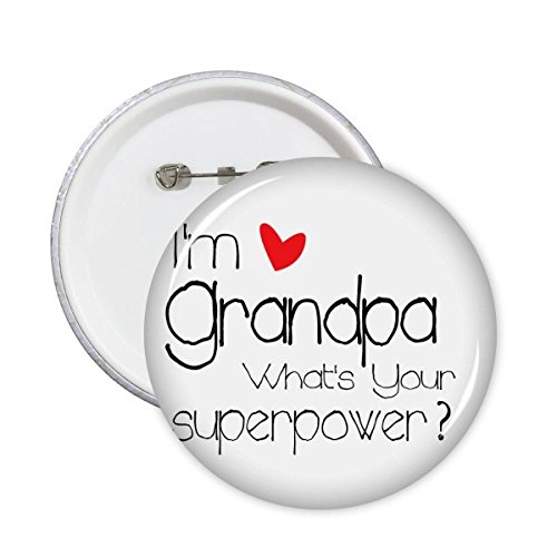 Grand-père Broches Rondes Badge DIYthinker 5 pcs XXL pour Vêtements