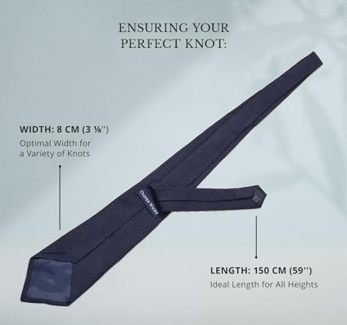 Image of Oliver Wicks Italian Grenadine Tie - 100% Silk, Hand-Finished & Tipped, Made in Italy, Small-Batch Men's Accessory