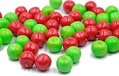 1shopforyou Realistic Fake Apples - 20 PCS - 10 Red Apples and 10 Green Apples - Fake Fruits for Decoration - Artificial Plant - Foam Apples - 2 cm