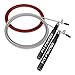 Fit Vikings Jump Rope with 2 Adjustable Speed Rope Cables - Weighted - Skipping Rope for Men, Women and Kids - Jumping Rope for Crossfit (Black Handles)