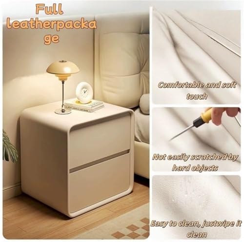 Modern Simple Wood Nightstand - 2-Drawer Bedside Table, Versatile Storage Cabinet for Bedroom & Living Room, Durable & Stylish Furniture Piece
