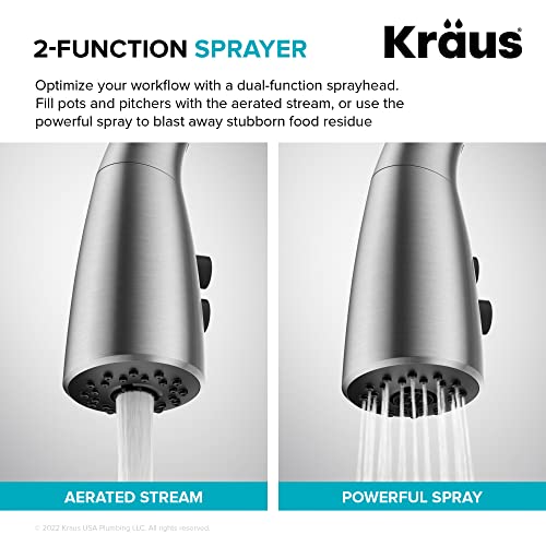 KRAUS Merlin Transitional Pull-Down Single Handle Kitchen Faucet in Matte Black, KPF-1674MB by Kraus - Image 3
