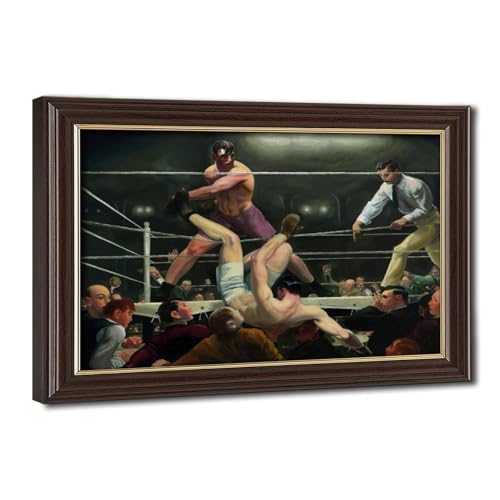 Impression sur toile George Bellows Dempsey et Firpo cadre suspendu
