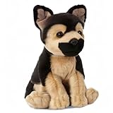 Living Nature Soft Toy - Stofftier Schäferhund Welpe (16cm), Unbekannt, Braun und Schwarz