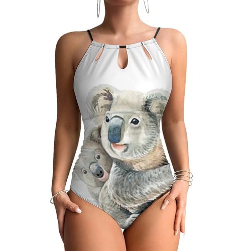 Maillot de bain une pièce femme effet ventre plat monokini koala chic