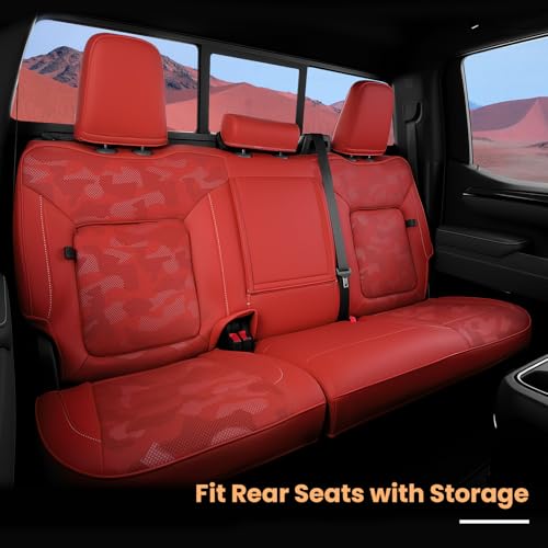 Image of 2019-2026 Chevy Silverado /GMC Sierra Seat Covers, Red Camo