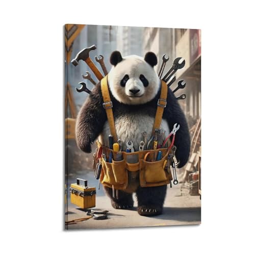 Tableau panda outils transport WIZIGM pour décorer mur vide