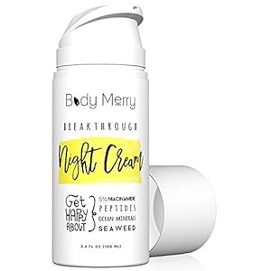 Body Merry Breakthrough Night Cream – Anti-Aging Face Moisturizer with Niacinamide, Peptides and Hyaluronic Acid…