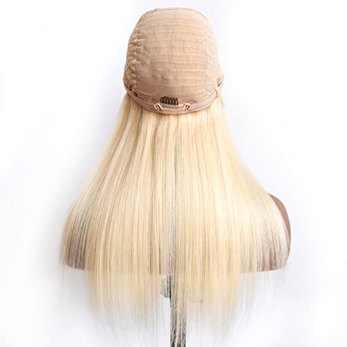 Aiokrtse 4X4 Lace Front Wigs 100% Human Hair Wig with Baby Hair Peruvian Hair Pre Plucked Free Part Straight Wig #613 Colour 12 inches - Image 4