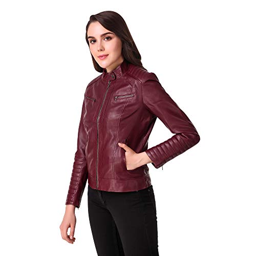 Image of Leather Retail Women's Solid Jacket