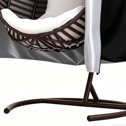 Protector impermeable de tipo huevo con cordón ajustable para muebles de jardín 7