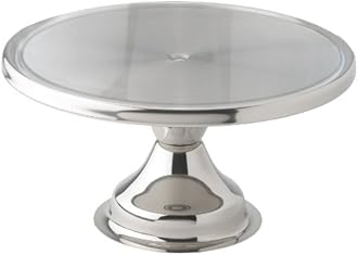 Winco CKS-13 Stainless Steel Round Cake Stand, 13-Inch