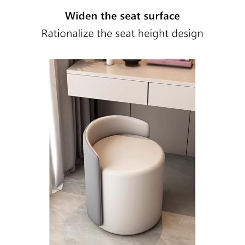 Tabouret de coiffeuse confortable blanc cassé pour chambre - 4