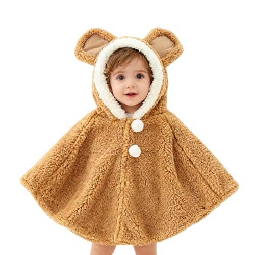 XGOPTS Kleinkinder Süße Cartoon Winterjacke Baby Mädchen Mäntel Mantel Niedlich Fleecejacke Neugeborenes Warme Plüsch Manteljacke Plüsch Fleece Outwear Baby Winter warme Kleidung (Gelb)