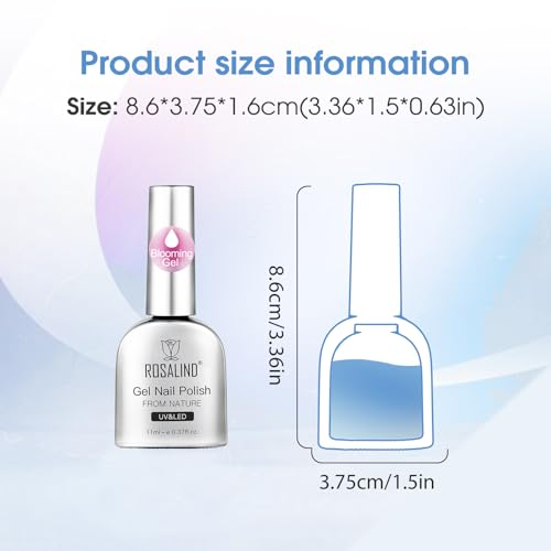 ROSALIND Blooming Gel Esmalte Semipermanente, Blooming Pintauñas Gel el Efecto de Esparcimiento para Decoración de Uñas - imagen 9