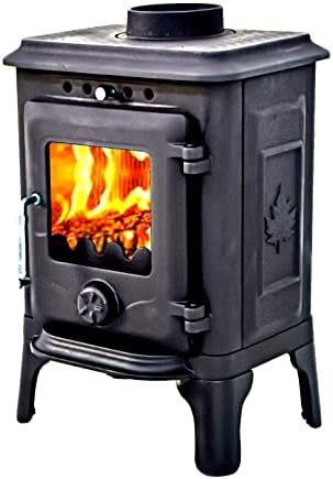 The York -100% Cast Iron Wood Burning Stove - Controllable Air Vents-Fast Delivery, Black, S