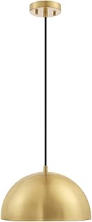 GLOBE Electric 65826 Hazel 1-Light Pendant Lighting, Matte Brass, Bulb N...