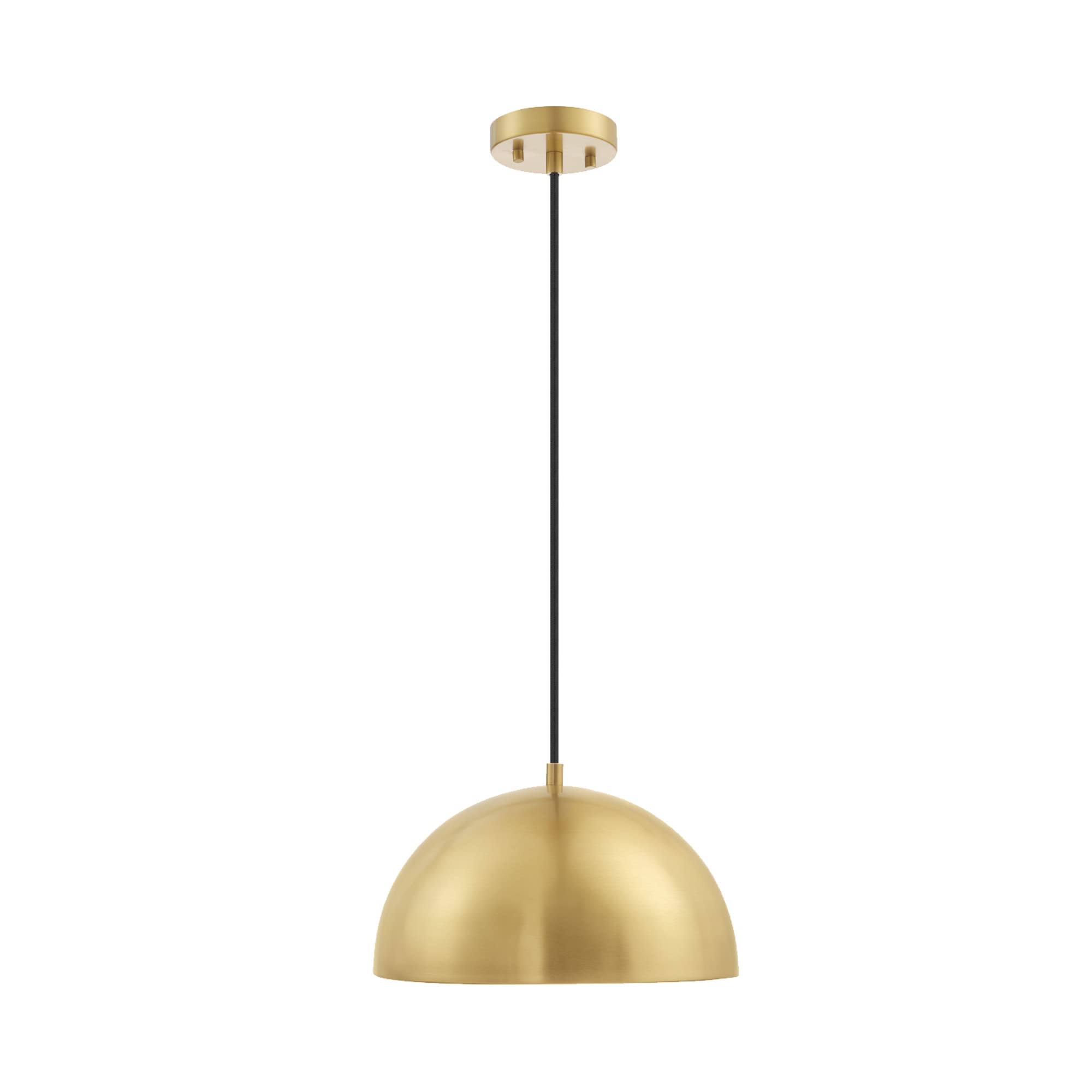 Globe Electric 65826 Hazel 1-Light Pendant Lighting, Matte Brass, Bulb Not Included