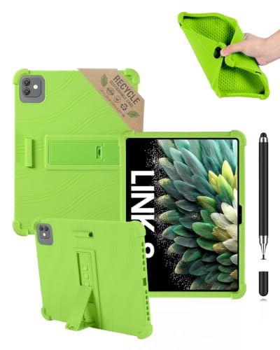 Coque Blackview Link 8 en silicone vert Powfix avec stylet tactile