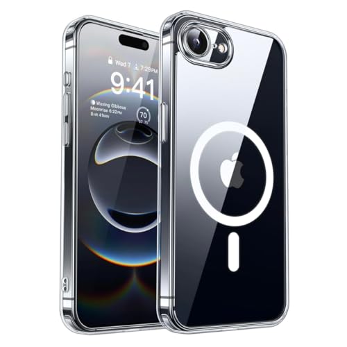 FIT IT Capa Magnética para iPhone 16e, Compatível com MagSafe, TPU Slim, Proteção para Câmera, Transparente (Transparente)