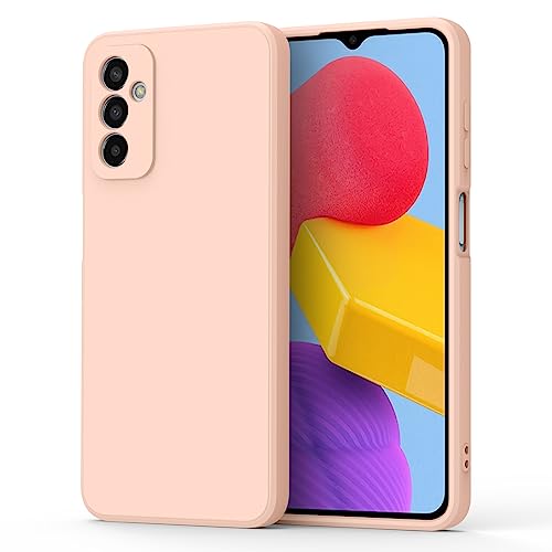 Tobfit Silicone Phone Case Compatible with Samsung Galaxy M13, Soft Protective Smart Phone Case for Women Men, Durable Anti-Scratch Shockproof Phone Cover Pink Sand