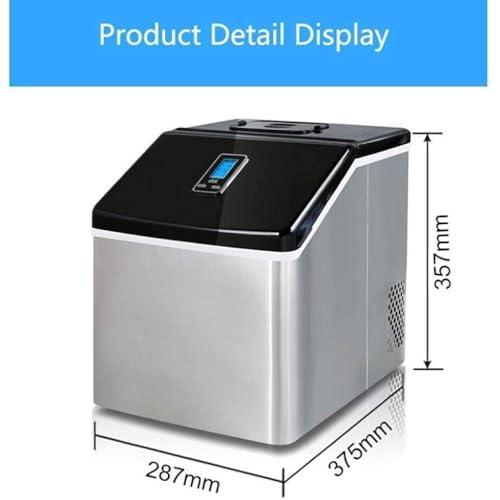 Fabricadora de cubos de hielo, máquina para hacer hielo para uso doméstico o de oficina, con pantalla LCD, modelo compacto nuevo — produce 25 kg de hielo en 24 s miniatura 5