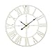 Produktbild Antic by Casa Chic - Große Metall Wanduhr mit Quarz Uhrwerk - 60 cm Durchmesser - Römische Ziffern - Vintage Zeiger - Antik Weiß