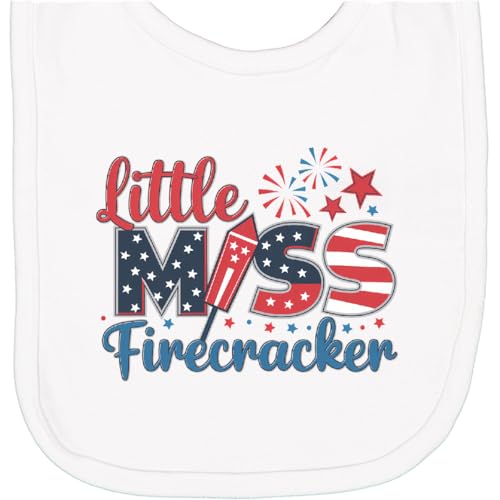 inktastic Little Miss Firecracker Newborn Bib