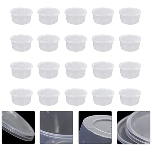 Mipcase 60 Pçs Tartaruga Lagartixa Redonda Portátil Para Alimentação De Anfíbios Transparente Mini G