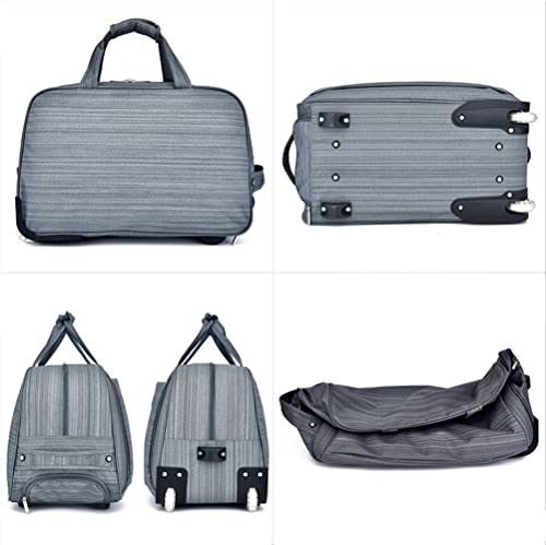 FEEIMOL Wheely Travel Duffel Bag Trolley Travel Bag Bagaż podręczny Torba na kółkach Składana torba na bagaż, Brązowy, 50x26x32 cm