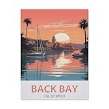 PGCKSK Back Bay, Kalifornien，DIY Diamant Stickerei volle Round Bohrer 5d DIY Diamant malerei mosaik dekoration（50 x 60 cm/19.68 x 23.62 Zoll）-EF35