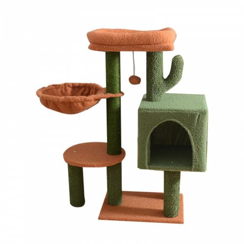 Cactus-Inspired Multi-Level cat Tree (34.6 inches Tall) with sisal Scratch