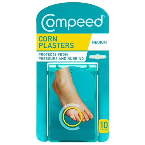 Compeed Corn Medium Size Plasters, 10 Hydrocolloid Plasters, Foot Care, Fast Natural Corn Removal, Dimensions: 1.7 Cm X 6.0 Cm #TOP13