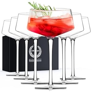 Chouggo Martini-Gläser 6er Set Kristall Cocktailgläser