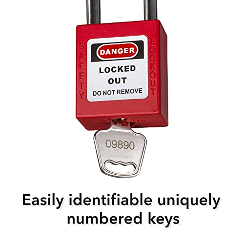 Tradesafe Lockout Tagout Locks – 10 Loto Locks Keyed Differently, Circuit Breaker Lockout Device 480/600Volt 3 Pack, Lockout Tagout Tags 30 Pack - A Usa Company #TOP4