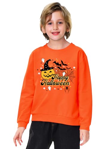 Image of Remimi Kids Halloween Sweatshirt Long Sleeve Thanksgiving Tops 3-14 Years