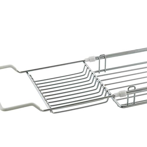 Nh Neuhome NH-1754W Organize It All Expandable Chrome Bathtub Caddy/Tray thumb #5